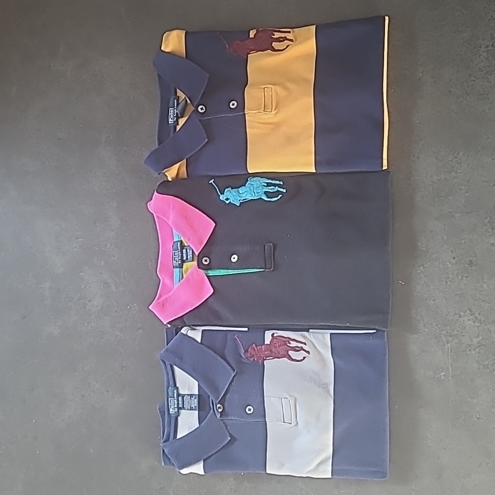 RALPH LAUREN POLO SHIRTS BIG HORSE SET OF 3